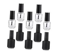 VICASKY 10pcs Nail Polish Bottles Glass Leak-proof 15ml Nail Varnish Container Suitable for Travel Grooming on The Go