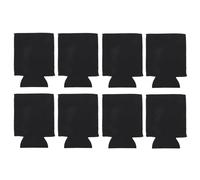 VICASKY 10pcs Neoprene Insulated Can Cooler Sleeve for Ring-Pull Cans and Water Cups, Black Foldable Beverage Sleeve with Cold and Heat Insulation, for Events and Cabin Weekends