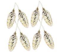 VICASKY 10pcs Pine Cone Charms Festive Hanging Ornaments for Christmas Tree DIY Decor for Xmas Parties Year Celebrations and Family Gatherings