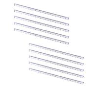 VICASKY 10pcs Plastic Drawing Ruler Triangular Scale Ruler 20cm Easy to Identify Numbers for Offices and Factories