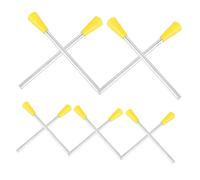 VICASKY 10pcs Professional Triangle Iron Mallets Percussion Sticks Set Plastic Handles for Early Education Music Learning and Performance