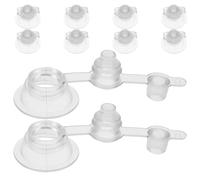 VICASKY 10pcs PVC Air Valve Caps for Inflatable Mattress One-way Quick Nozzle Replacement for Kayak Raft Pool Boat Airbed Accessories with Leakproof Seal and Fast Inflation