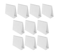VICASKY 10pcs Refillable 8 Inch Desk Calendar Stand with Foldable Triangle Base and Spiral Binding, White Paper Blank Surface for Easy Personalisation and Sheet Replacement, for Home