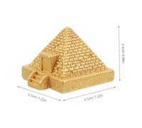VICASKY 10pcs Resin Mini Egyptian Pyramid Figurines for Garden and Aquarium Decor Ancient Egypt Micro Landscape Ornaments Small Detailed Resin Statues for Balcony and Home Decoration