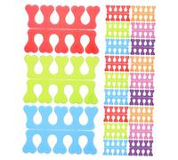 VICASKY 10pcs Reusable Nail Art Toe Separators Soft Sponge Finger Dividers for Pedicure and Manicure Comfortable Foam Nail Spa Tools for Salon and Home Use Multi-color