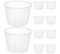 VICASKY 10pcs Rice Cooker Measuring Cups 80ml Reusable Plastic Measuring Cups for Rice Cooking and Baking Easy Cleaning