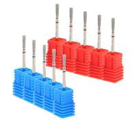 VICASKY 10pcs Russian Manicure Drill Bits Carbide Cuticle Drill for Precise Nail Grinding and Smoothing Ergonomic Nail Grinder Heads for Salon and Home Use