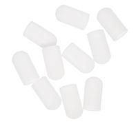 VICASKY 10pcs Silicone Drumstick Practice Tips Silent Caps Light Weight Musical Instrument Accessories White Drumstick Head Protector for Drum Instruments Practice on The Go