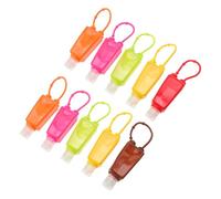 VICASKY 10pcs Silicone Hand Bottle Case Portable Travel Liquid Soap Container Protective Soft Holder with Oval Dual Sided Design for Toiletries Convenient