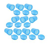 VICASKY 10pcs Small Blue Plastic Bait Cage Fish Feeder Holder for Crab Shrimp Carp Bait Storage Tank Suitable for Freshwater Fishing