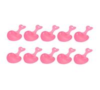VICASKY 10Pcs Small Pet Food Spoon Deep Red Lightweight Pet Food Scooper for Hamsters Small Animals Durable Household Feeding Tool for Daily Use Easy Sharing