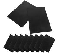 VICASKY 10pcs Thin Plastic Sheet Pp Flame Retardant Black A4 Size Plastic Sheeting Easy to Drill for Printing and Display Cases DIY Crafts Decor Materials 10 Sheets