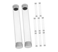 VICASKY 10pcs Transparent Plastic Tweezers Case with Cap Portable Cylindrical Eyelash Extension Tool Storage Tubes for Manicure and Beauty Professionals Scratch-Resistant Organizer for