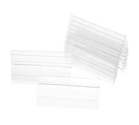 VICASKY 10pcs V-Shaped Desk Name Sign Holders Made of Sturdy Pet Material, Resistant to Deformation, for Office, Meetings, Weddings, and Displaying Product Details