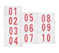 VICASKY 10pcs Waterproof Running Race Bibs with Large Numbers, Adjustable Size Fabric Number Bibs for Athletes in Races and Long Distance Running Events
