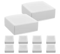 VICASKY 10pcs White Blank Match Boxes with Sliding Lid, Smooth Opening and Closing, Solid Build Paper and Plastic Cubic Matchstick Containers for DIY Arts and Crafts