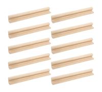 VICASKY 10Pcs Wooden Domino Holders with English Letter Base 17Cm Game Tile Holder Racks for Board Games Mexican Train and Family Gathering Accessories