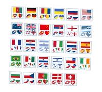 VICASKY 116Pcs National Flag Face Stickers for Adults Temporary Body Arm Decorations Sweat Resistant Patriotic Decals for Sports Events and Marathons