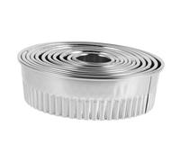 VICASKY 11pcs Stainless Steel Cake Rings Baking Mold Set Fluted Round Tart Rings for Home Bakers Pastry Cutters for Cakes Biscuits Scones and Donuts Efficient Multi-use Kitchen Tool