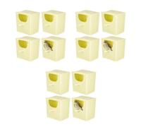 VICASKY 12 Pcs Bird Nesting House for Finches and Bluebirds, Plastic Khaki | Delicate Hanging Design, Easy to Clean, Weather Resistant, Suitable for Home and Outdoor Use