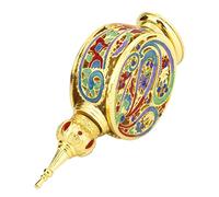 VICASKY 12ml Creative Perfume Bottle Dropper Travel Vial Golden Alloy Essential Oil Container Refillable Cosmetic Storage Bottle for Personal Care and On-the-go Use