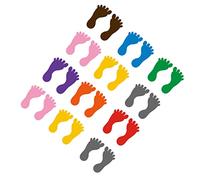 VICASKY 12Pairs PVC Footprint Stickers for Kindergarten Floor Decals in Mixed Colors for Guiding Boy Girl Indoors and Outdoors Promotes Social Distance and Order