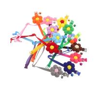 VICASKY 12pcs Adjustable Flower Pet Collars with Quick Release Buckle and Bell Lightweight Soft Knitted Kitten and Puppy Collars for Outdoor Activities Photoshoots and Daily Use