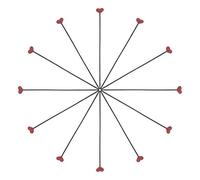 VICASKY 12pcs Aroma Diffusing Sticks Heart Shaped Decorative Aroma Rods for Aromatherapy Supplies Use in Home Air Fresheners