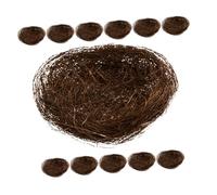 VICASKY 12pcs Artificial Bird Nests Natural Miniature Simulated Nest Ornaments for Easter Garden Photography Props DIY Birdcage Decoration Home Office