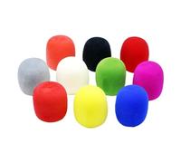 VICASKY 12pcs Assorted Replacement Microphone Covers Breathable Material Isolation Shield for Ktv Stage Performance Random Color