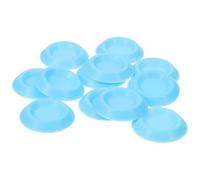 VICASKY 12pcs Blue Mini Feeder Bowls for Roaches and Crickets - Small Insect Feeding Dishes for Terrarium Enclosures, Plastic Enclosure Feeder Bowls for Small Reptiles and Invertebrates