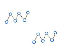 VICASKY 12pcs Boy Girl Safety Walking Rope Ring Frog Clip Dog Leash Kindergarten Outdoor Transition Rope Handles Ring