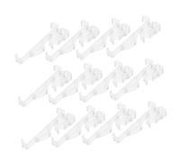 VICASKY 12pcs Clear Plastic Adjustable Blinds Clips for Horizontal Shutters Hidden Retainer Holder Brackets for Curved Slats Window Shades Versatile Replacement Parts