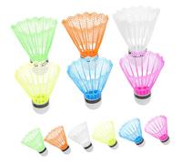 VICASKY 12Pcs Colored Plastic Shuttlecocks for Badminton Training Outdoor Sports Multi-use Lightweight Shuttlecock for Indoor and Outdoor Exercise