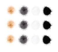 VICASKY 12pcs Detachable Plush Nail Art Hair Ball Set with Fluffy Soft Texture, Creative Nail Decoration Accessories for Manicures and Crafting