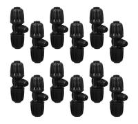 VICASKY 12pcs Drip Irrigation Fitting Kit with 12 Black Pp Barbed Tee Connectors for Irrigation Tubing, Quick Installation and Efficient Water Conservation, for Crops and Farming Projects