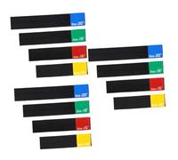 VICASKY 12pcs Drum Dampeners Training Pad Cymbal Tape for Drumming Practice Mute Elastic Belt Drum Damper Pads Random Stripe