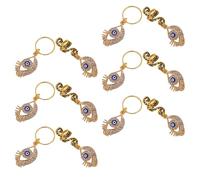VICASKY 12pcs Evil Eye Hair Charms Spiral Snake Braids Rings for Dreadlocks and Braids European American Design Hair Jewelry Accessories for Women Holiday Parties Everyday Fashion