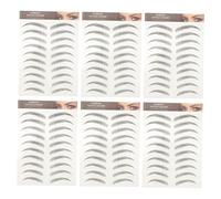 VICASKY 12pcs Fake Eyebrow Stickers Natural Look Eyebrow Paste for Shaping and Definition Effortless Application for Daily Makeup