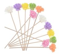 VICASKY 12pcs Flameless Reed Diffuser Sticks Set, Multi-Color Artificial Flower Aroma Infuser Sticks for Essential Oil Diffusers, Home Fragrance Refill Pink, Lemon Yellow, Cream, Orange,