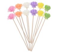 VICASKY 12pcs Floral Diffuser Sticks for Essential Oil Diffusers Faux Flower Aroma Reeds Pastel Colors for Home Office and Car Aromatherapy
