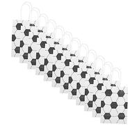 VICASKY 12Pcs Football Print Paper Bags with Handles Elegant Storage for Parties Festivals Showers Birthdays Weddings Durable and Practical Tote Bags for All Occasions