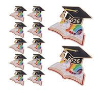 VICASKY 12pcs Graduation Cap Lapel Pins for Graduation Festival 2026 Classic Academic Zinc Alloy Brooches with Advanced Plating Resistant to Fading Easily Attaches to Caps Gowns Shirts