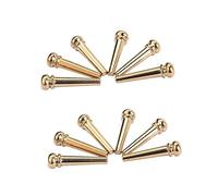 VICASKY 12pcs Guitar Bridge Pins Brass String Pegs for Folk Acoustic Guitars Replacement Bridge Pins End for Acoustic String Peg