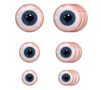 VICASKY 12pcs Halloween Wall Decals Blue Cartoon Eyeball Stickers PVC Material Easy to Apply and Remove Without Residue, Creative Wall Decor for Bedroom or Shop