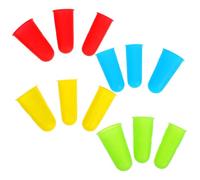 VICASKY 12pcs Heat-Resistant Scalding Finger Cots Non-Slip Silicone Thumb Covers for Cooking and Crafting