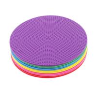 VICASKY 12pcs Inch Flat Soccer Spot Markers for Training, Pvc round Agility Discs with Anti-slip Surface, Multi-purpose Floor Dots for Group Exercises and Classroom Random Color