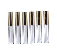 VICASKY 12pcs Lip Gloss Storage Tubes Round Refillable Containers Portable Cosmetic Tubes for Lip Gloss with Golden Caps for Travel and Daily Use