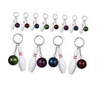 VICASKY 12pcs Lovely Bowling Design Keychains Delicate Hanging Keychains Sports Bowling Lovers