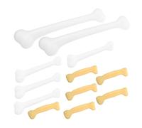 VICASKY 12pcs Mini Plastic Halloween Bones Small Fake Skeleton Props for Crafts and Party Decorations Reusable Plastic Bone Ornaments for Haunted House Caveman Excavation Accessories